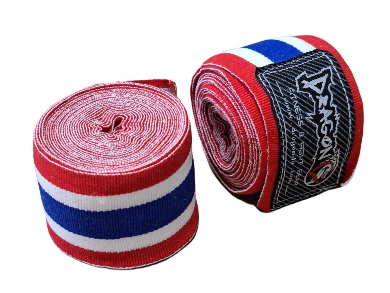 DragonDoDragonDo 83818 Thailand Bayraklı 3,5 Metre Elastik Bandaj Boks Bandajı Muay Thai Bandajı Kick Boks Bandajı