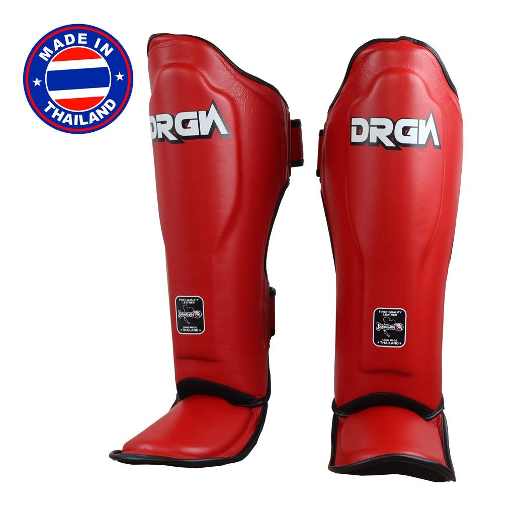DragonDoDragonDo DRGN-T51 Hakiki Deri Kaval Koruyucu Kırmızı Profesyonel kickboks Kaval Koruyucu