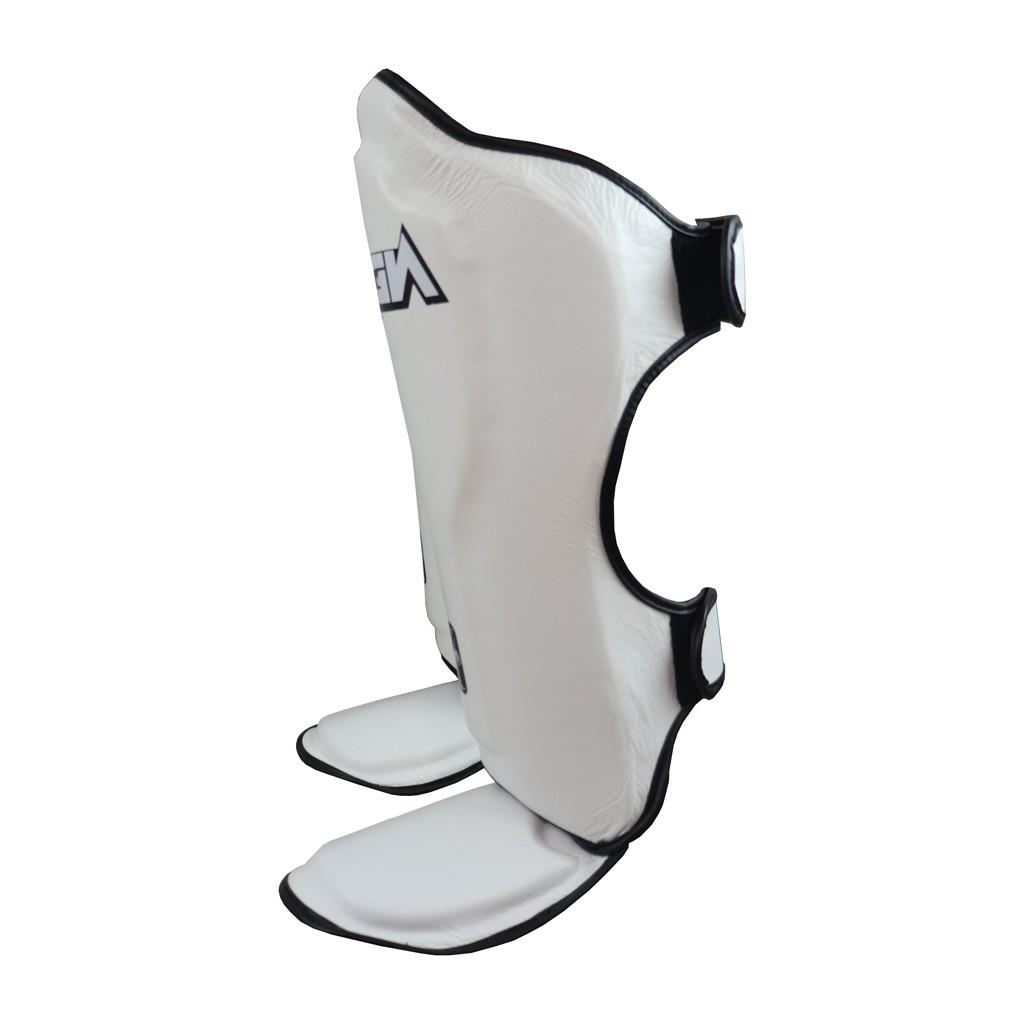 DragonDoDragonDo DRGN-T51 Hakiki Deri Kaval Koruyucu Beyaz Profesyonel Kick Boks Kaval Koruyucu