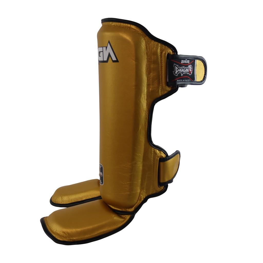 DragonDoDragonDo DRGN-T52 Hakiki Deri Kaval Koruyucu Gold Kick Boks Kaval Koruyucu