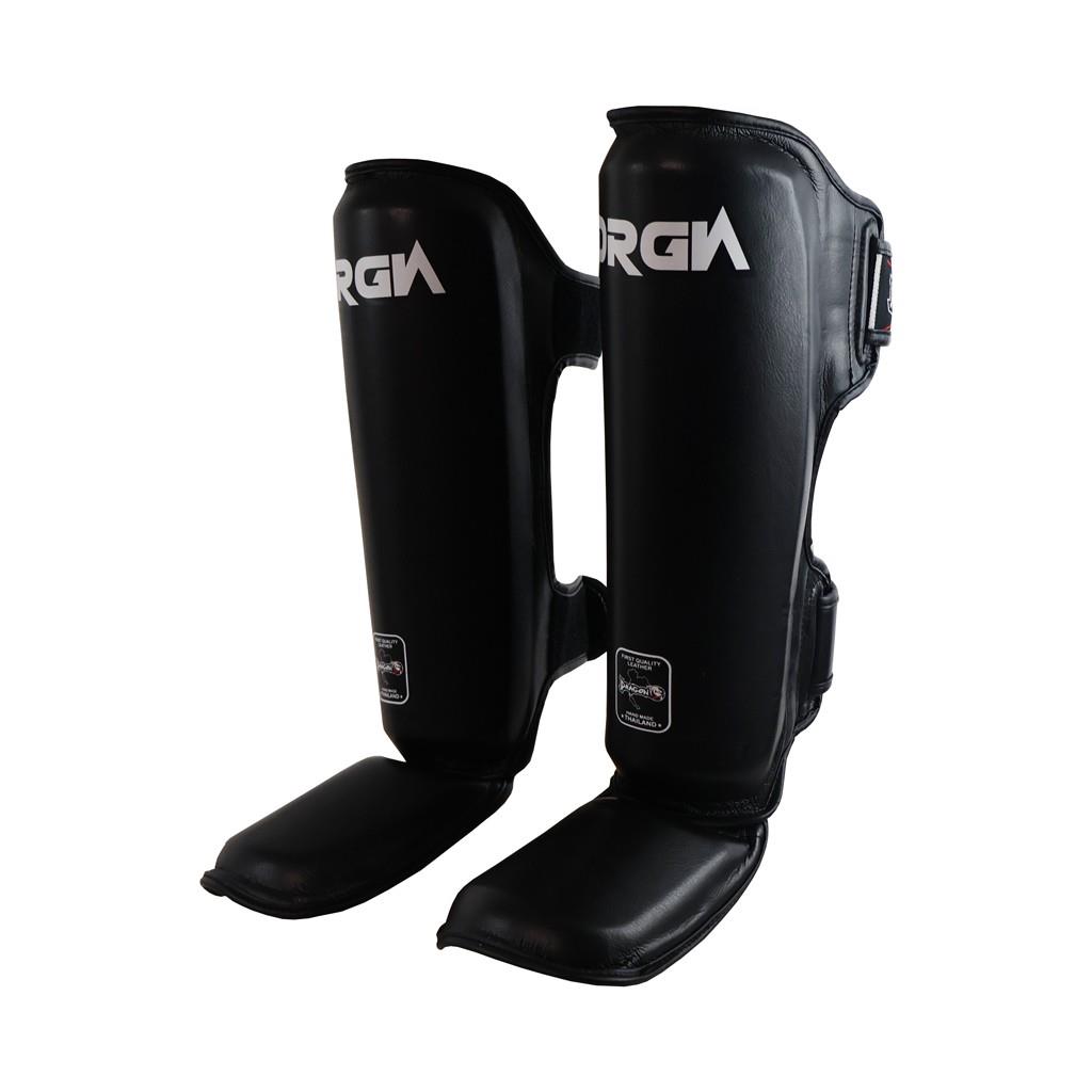 DragonDoDragonDo DRGN-T52 Hakiki Deri Kaval Koruyucu Siyah Muay Thai Kaval Koruyucu