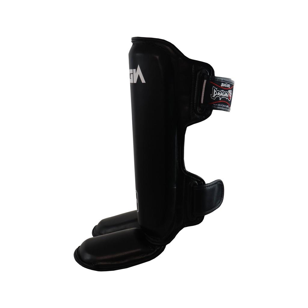 DragonDoDragonDo DRGN-T52 Hakiki Deri Kaval Koruyucu Siyah Muay Thai Kaval Koruyucu