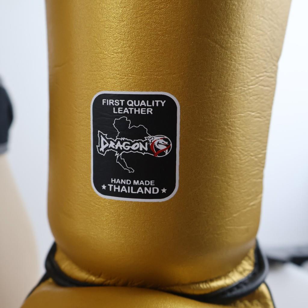 DragonDoDragonDo DRGN-T52 Hakiki Deri Kaval Koruyucu Gold Kick Boks Kaval Koruyucu