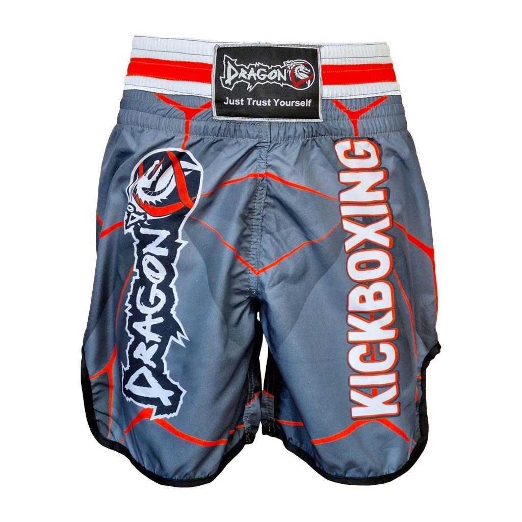 DragonDoDragonDo KB243 Kick Boks Şortu Kick Boxing Antrenman Şortu Gri Desenli Şort