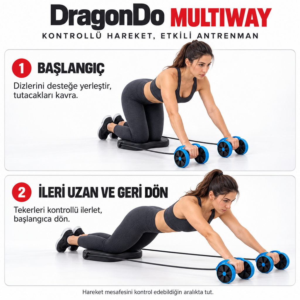 OkproDragonDo Lastikli Egzersiz Tekeri Multiway
