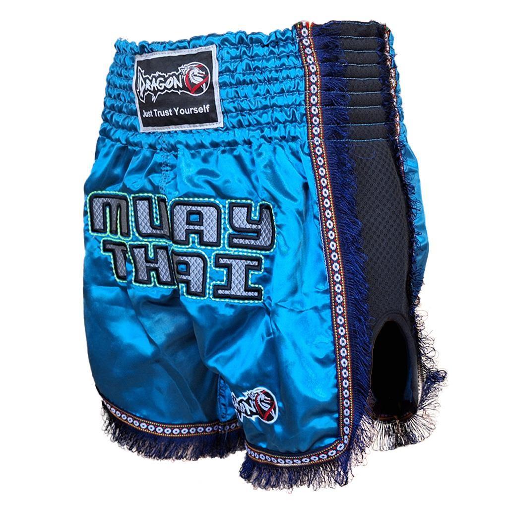 DragonDoDragonDo MT3020 Apache Muaythai Şortu Turkuaz Püsküllü Muay Thai Şortu