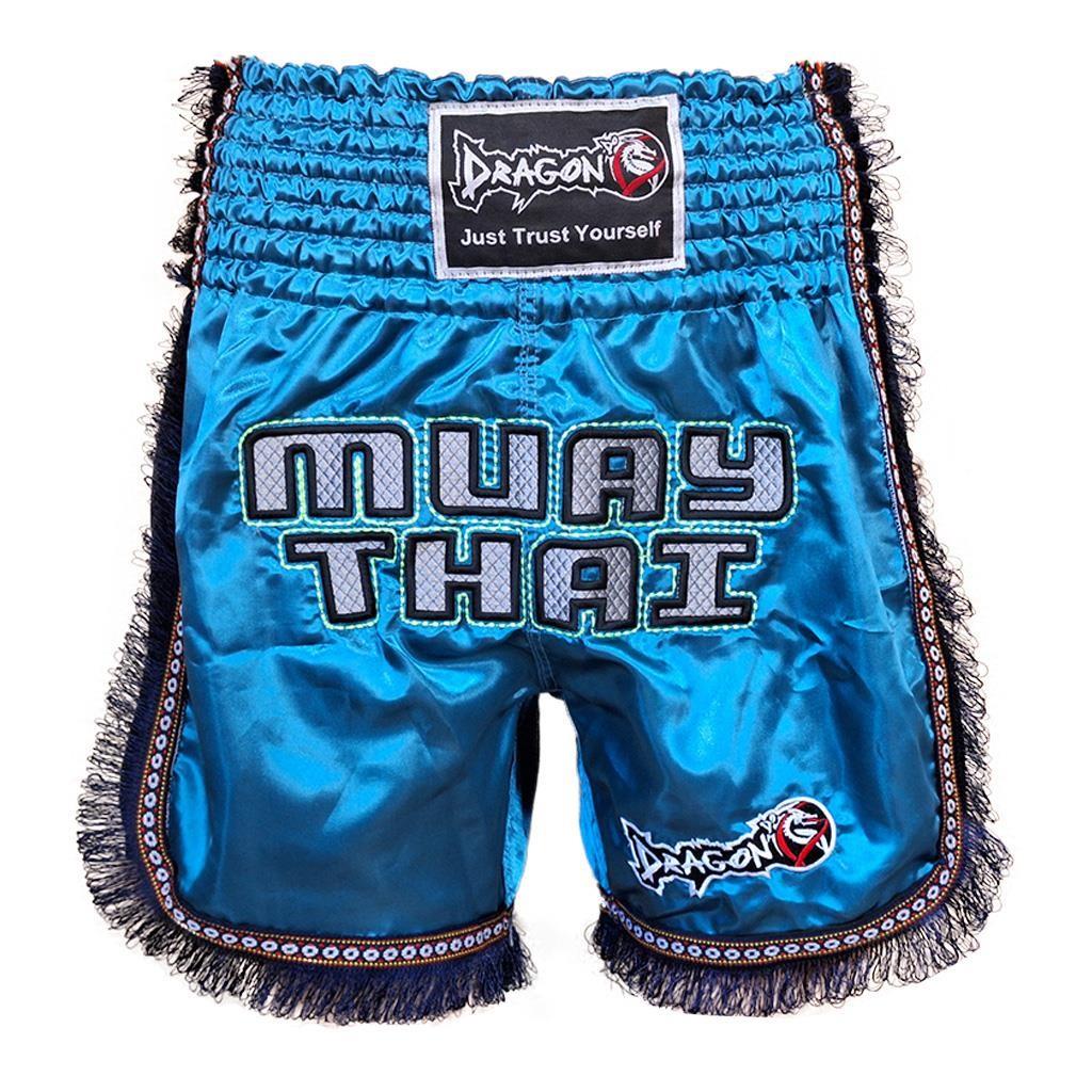 DragonDoDragonDo MT3020 Apache Muaythai Şortu Turkuaz Püsküllü Muay Thai Şortu