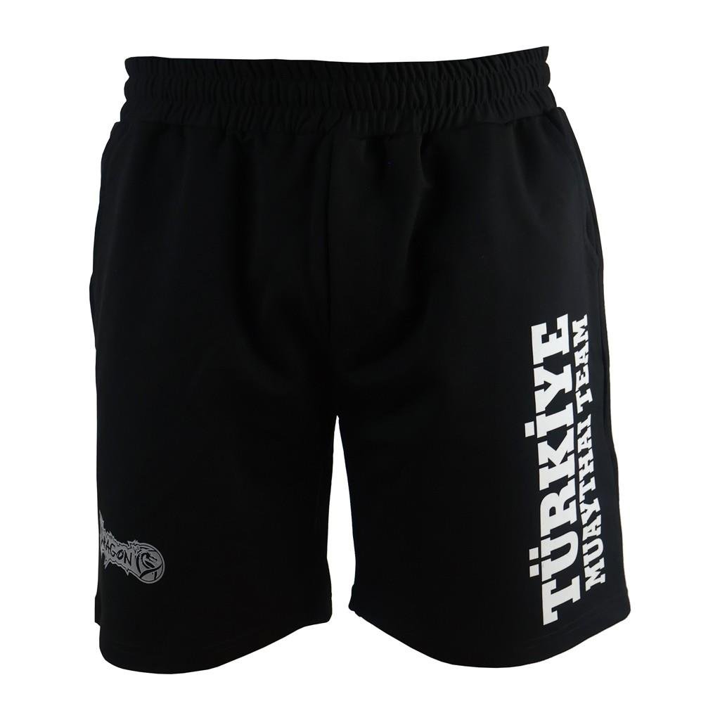 DragonDoDragonDo MT3038 Muaythai Şortu Türkiye Muay thai Team Baskılı Siyah Şort