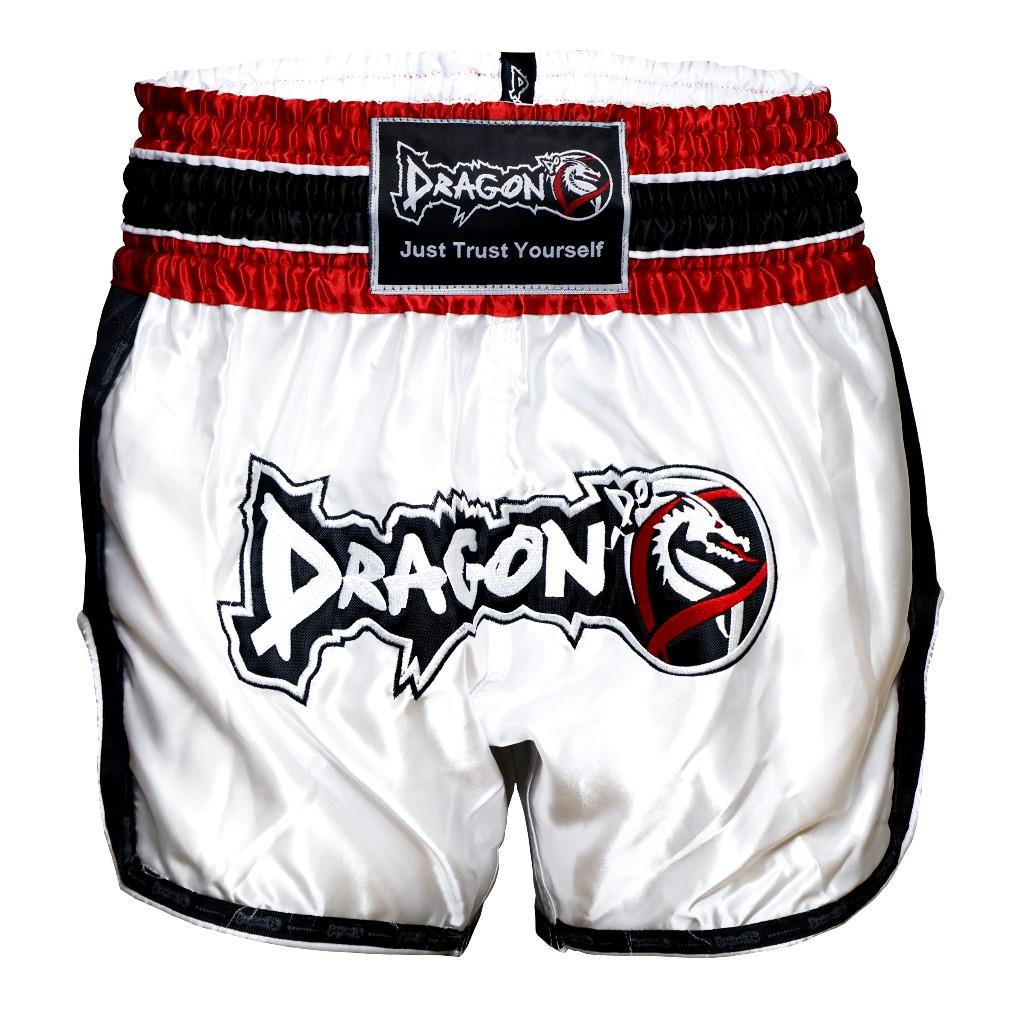 DragonDoDragonDo MT3075 Retro NEO Muaythai Şortu Beyaz Muay Thai Şort