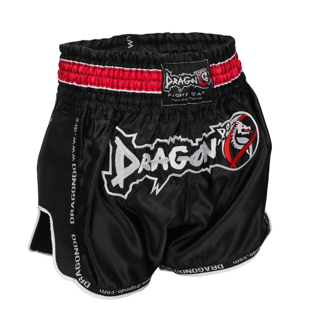 DragonDoDragonDo MT3075 Retro NEO Muaythai Şortu Siyah Retro Muay Thai Şort