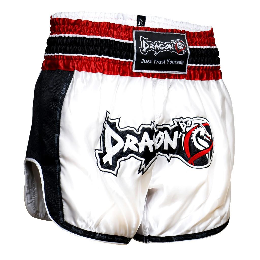DragonDoDragonDo MT3075 Retro NEO Muaythai Şortu Beyaz Muay Thai Şort