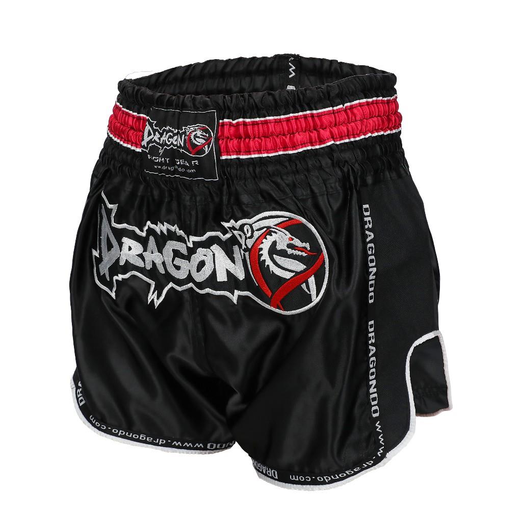 DragonDoDragonDo MT3075 Retro NEO Muaythai Şortu Siyah Retro Muay Thai Şort
