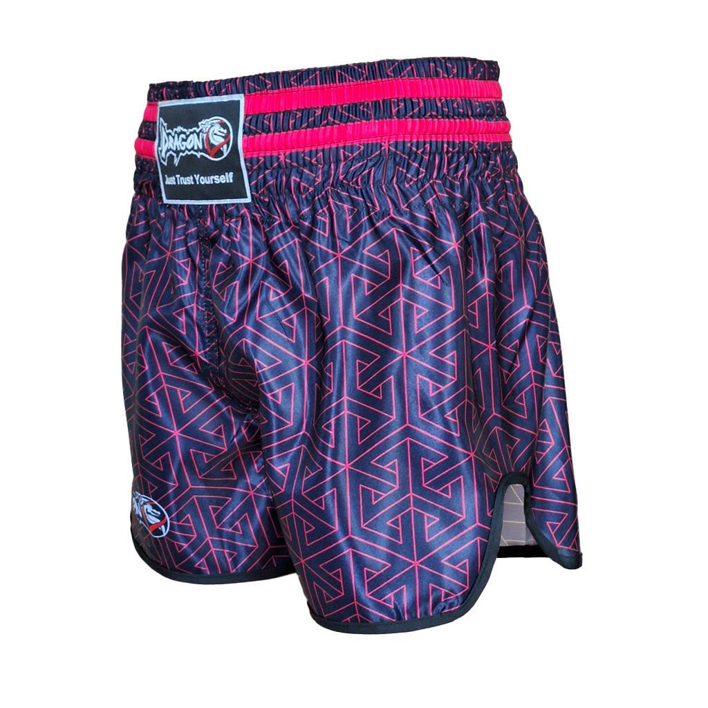 DragonDoDragonDo MT3442 Muay Thai Şortu Kick Boks Şort Neon Pembe Dijital Baskılı Şort