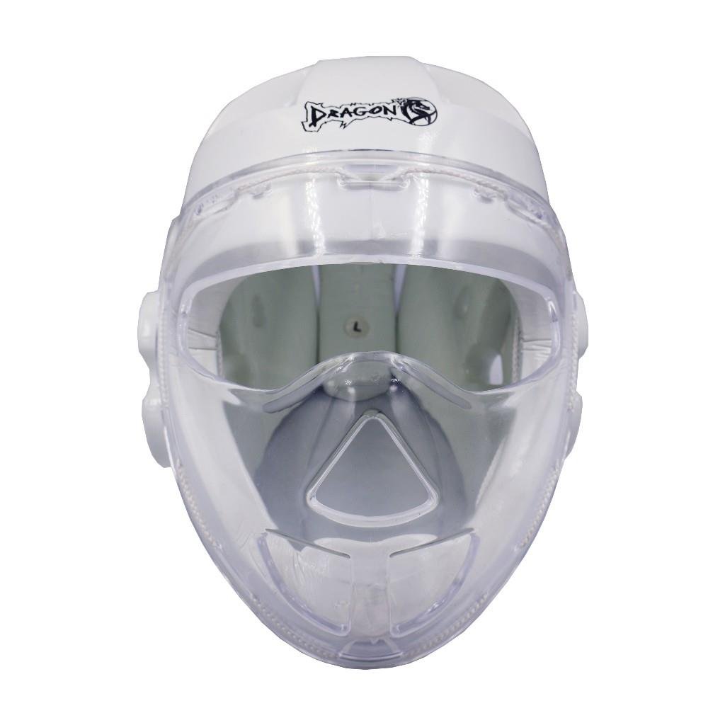 DragonDoDragonDo T18 Maskeli Karate - Taekwondo Kaskı Maskeli Kapalı Kask Beyaz