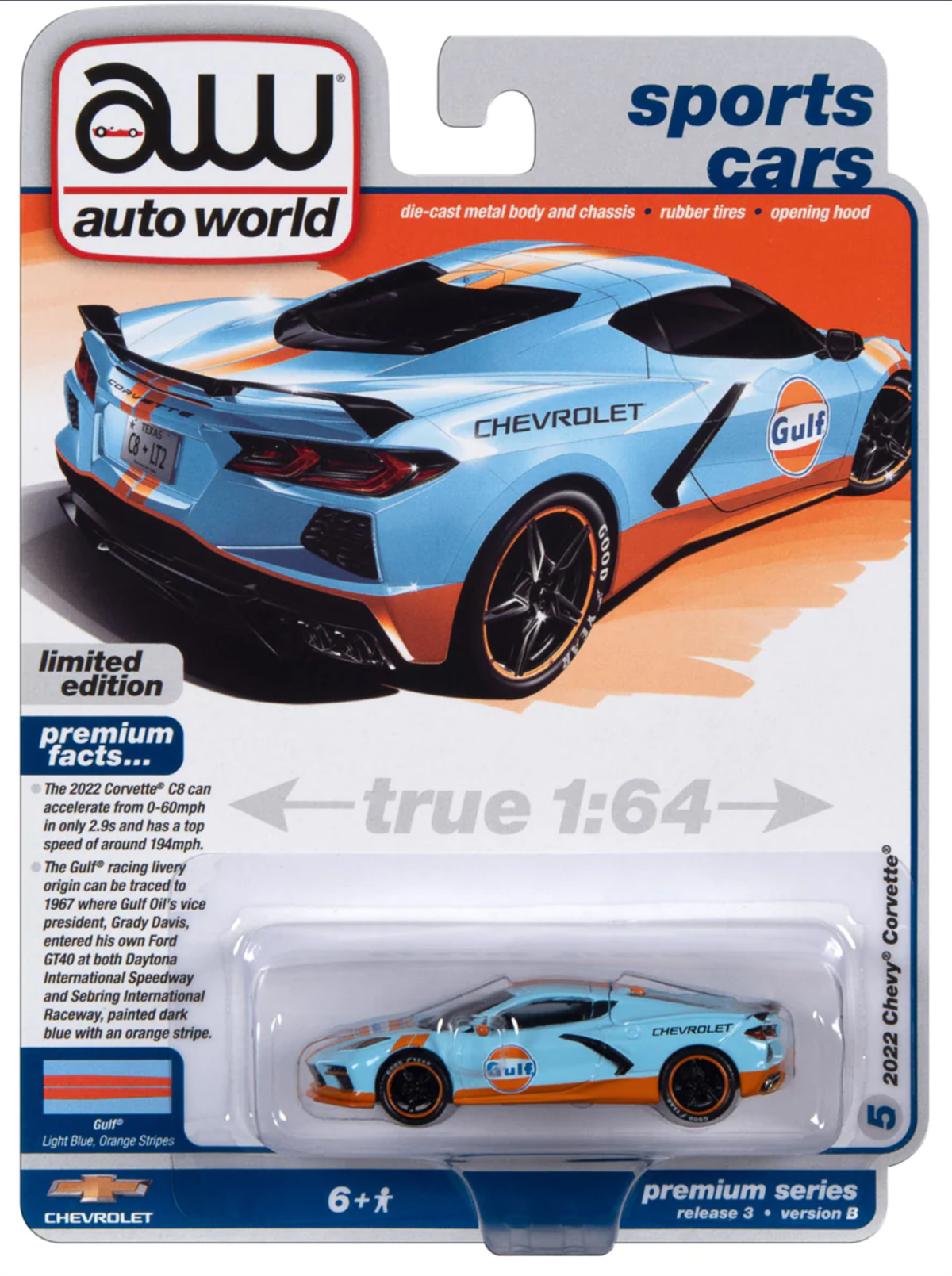 Auto World 2022 Chevrolet Corvette Gulf 