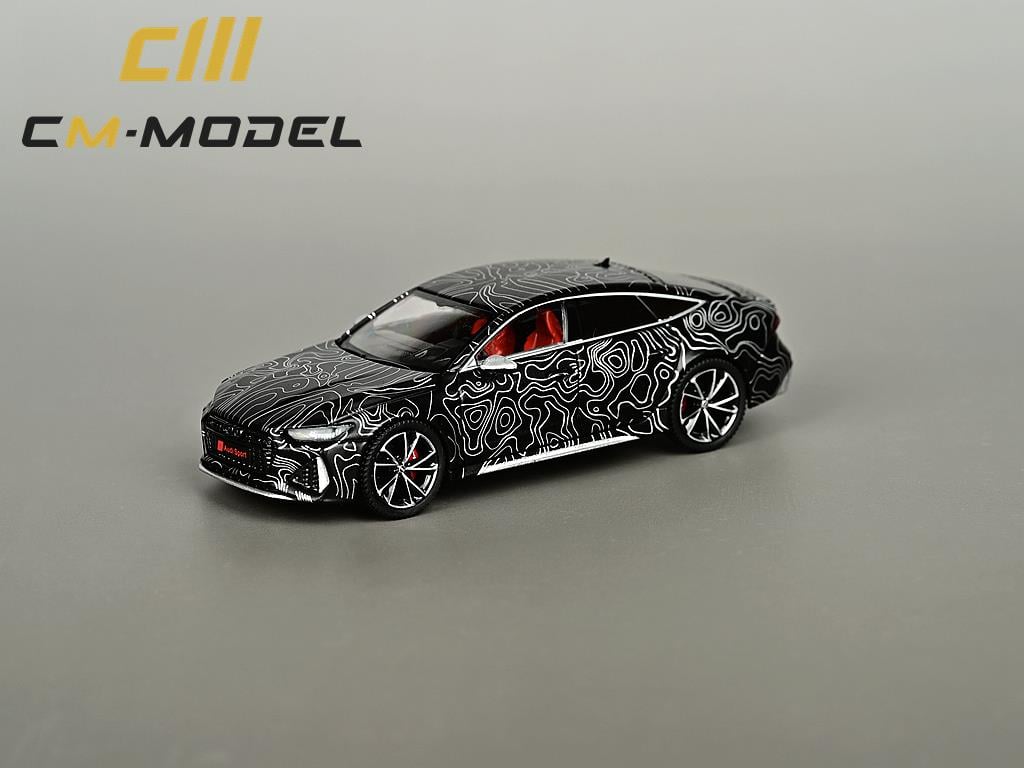 CM Model Audi RS7 Sportback Black with  Silver Design