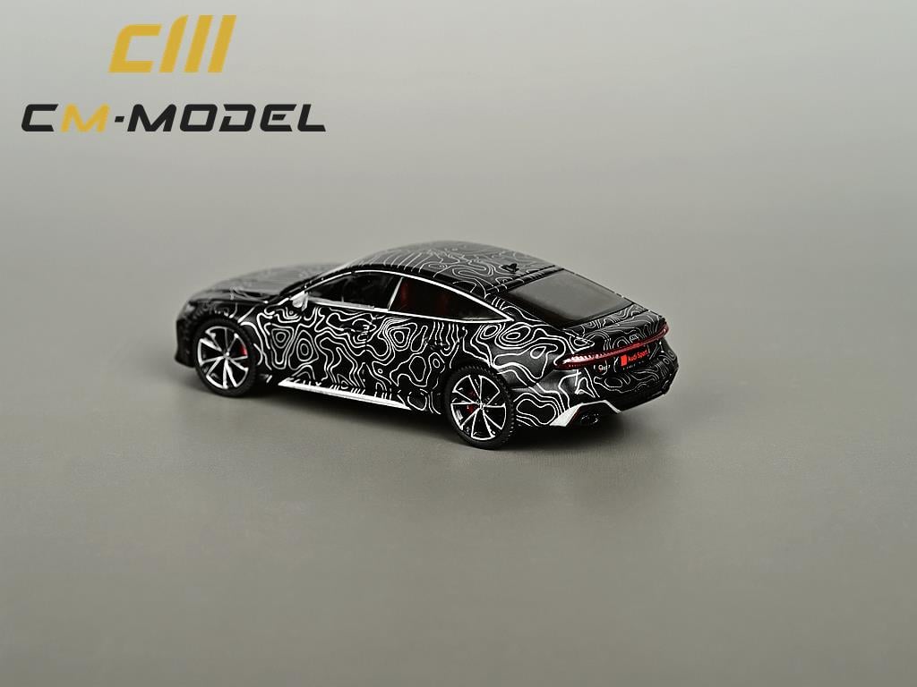 CM Model Audi RS7 Sportback Black with  Silver Design