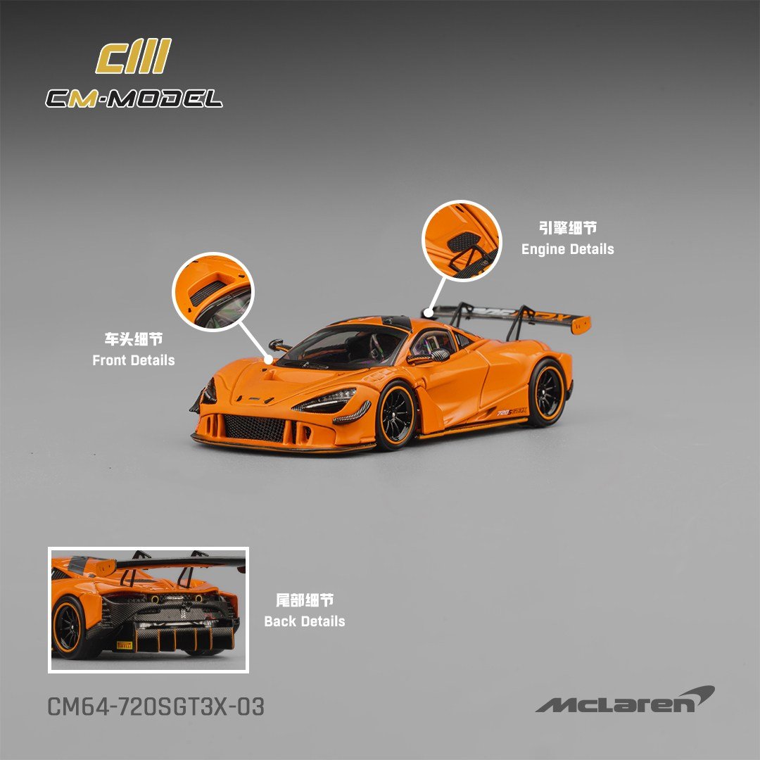 CM Model McLaren 720S GT3X Papaya Orange