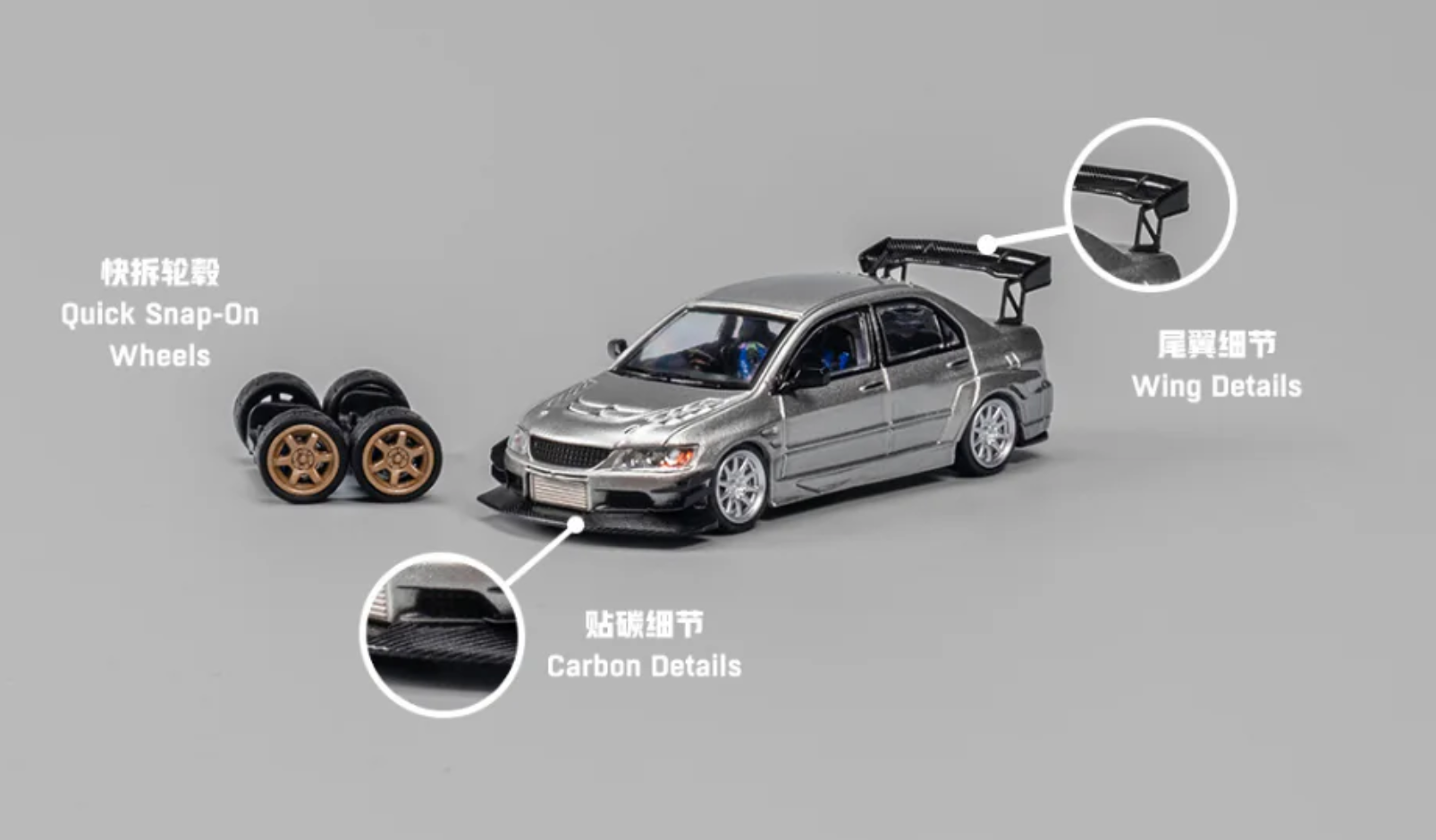 CM Model Mitsubishi Lancer Evolution IX Silver