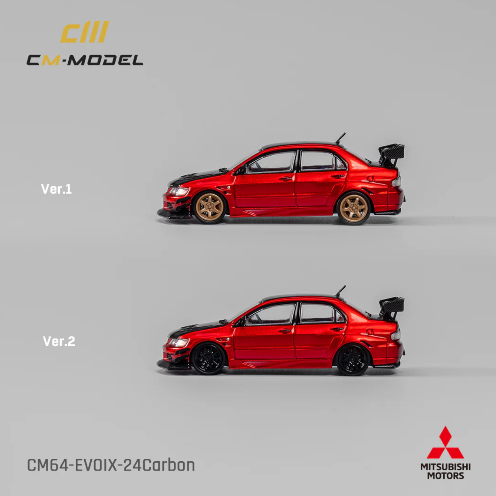 CM Model Mitsubishi Lancer Evolution IX Red Carbon