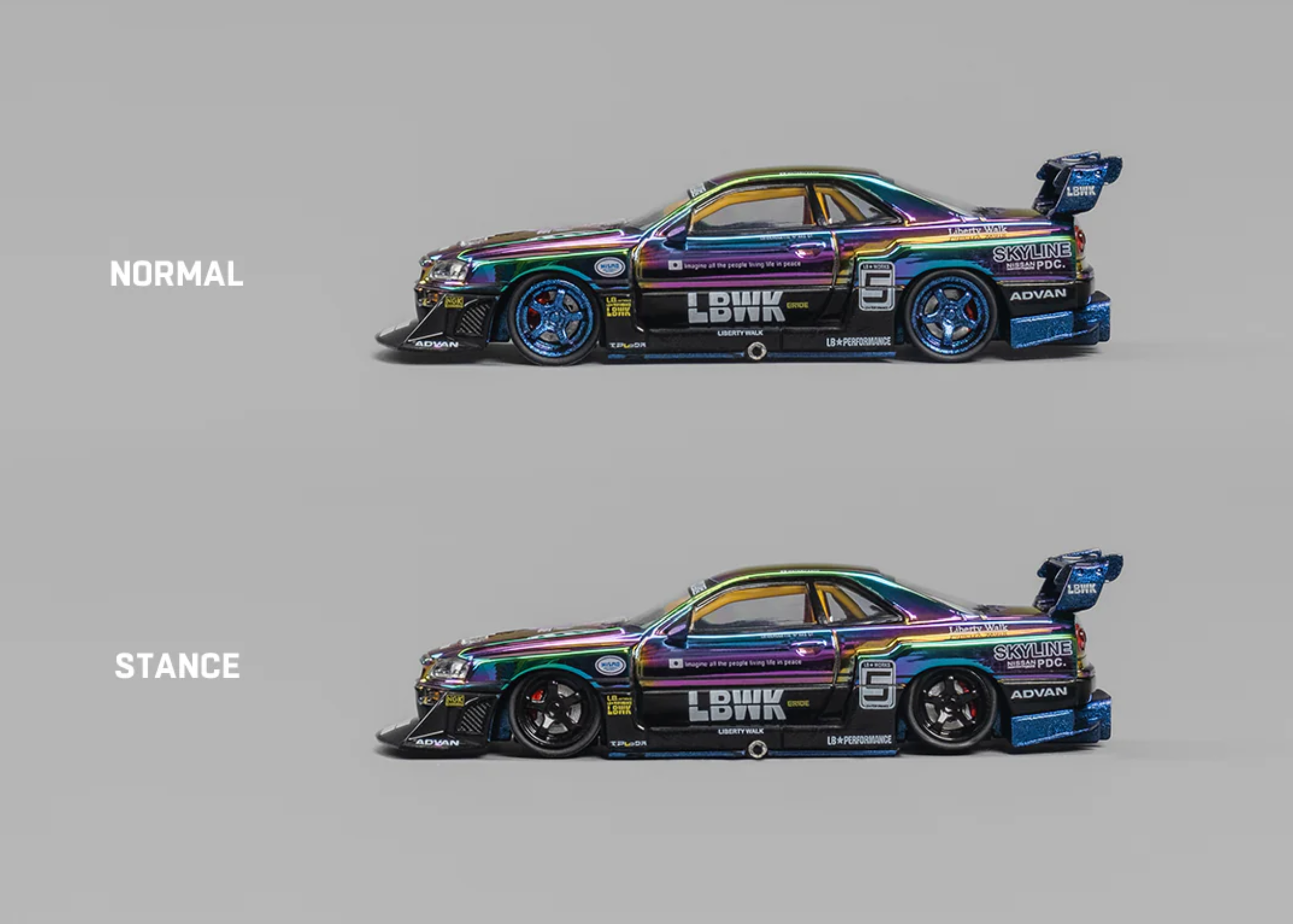 CM Model Nissan Skyline LB ER34 Super Silhouette with extra stand wheels