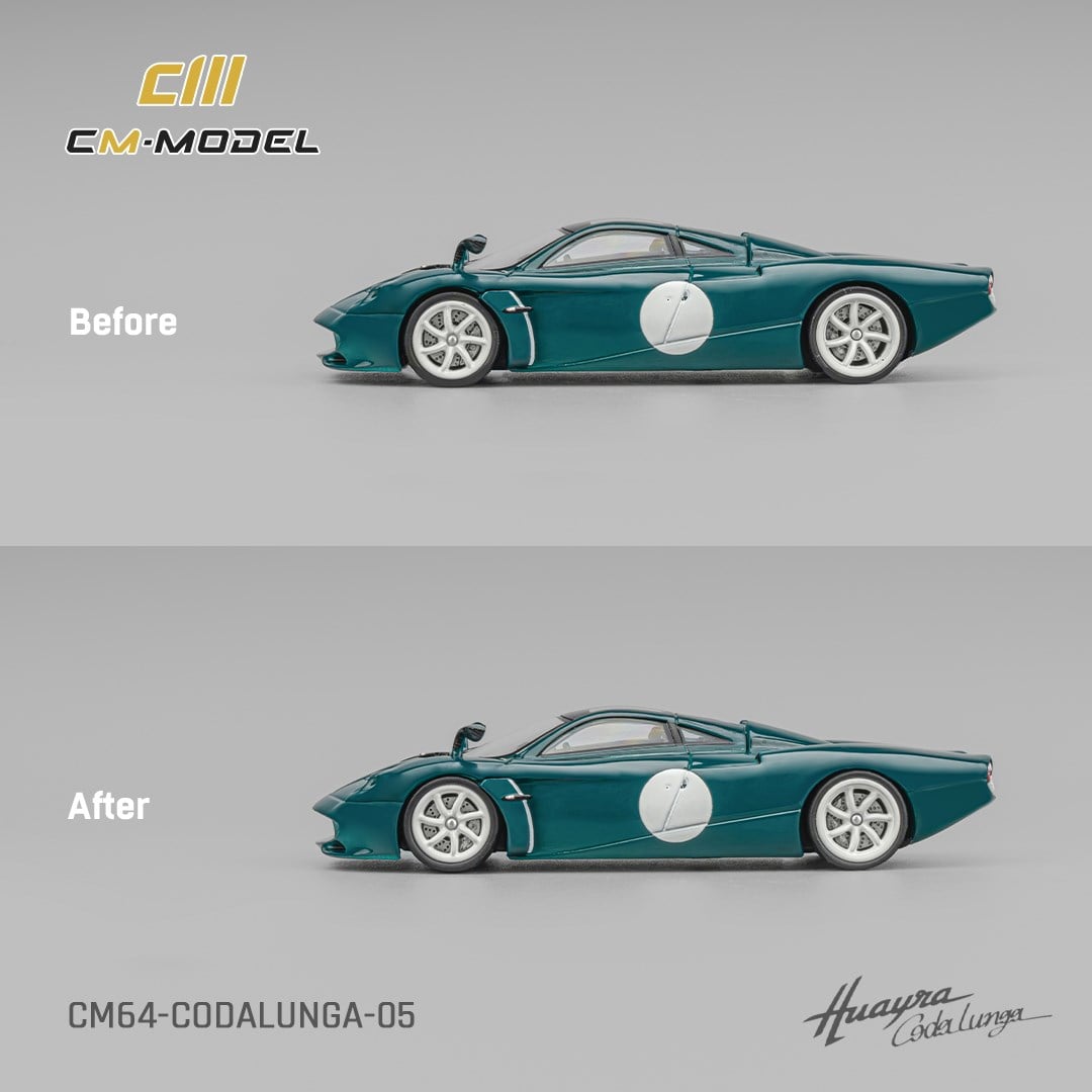 CM Model Pagani Huayra Codalunga Green White Dot