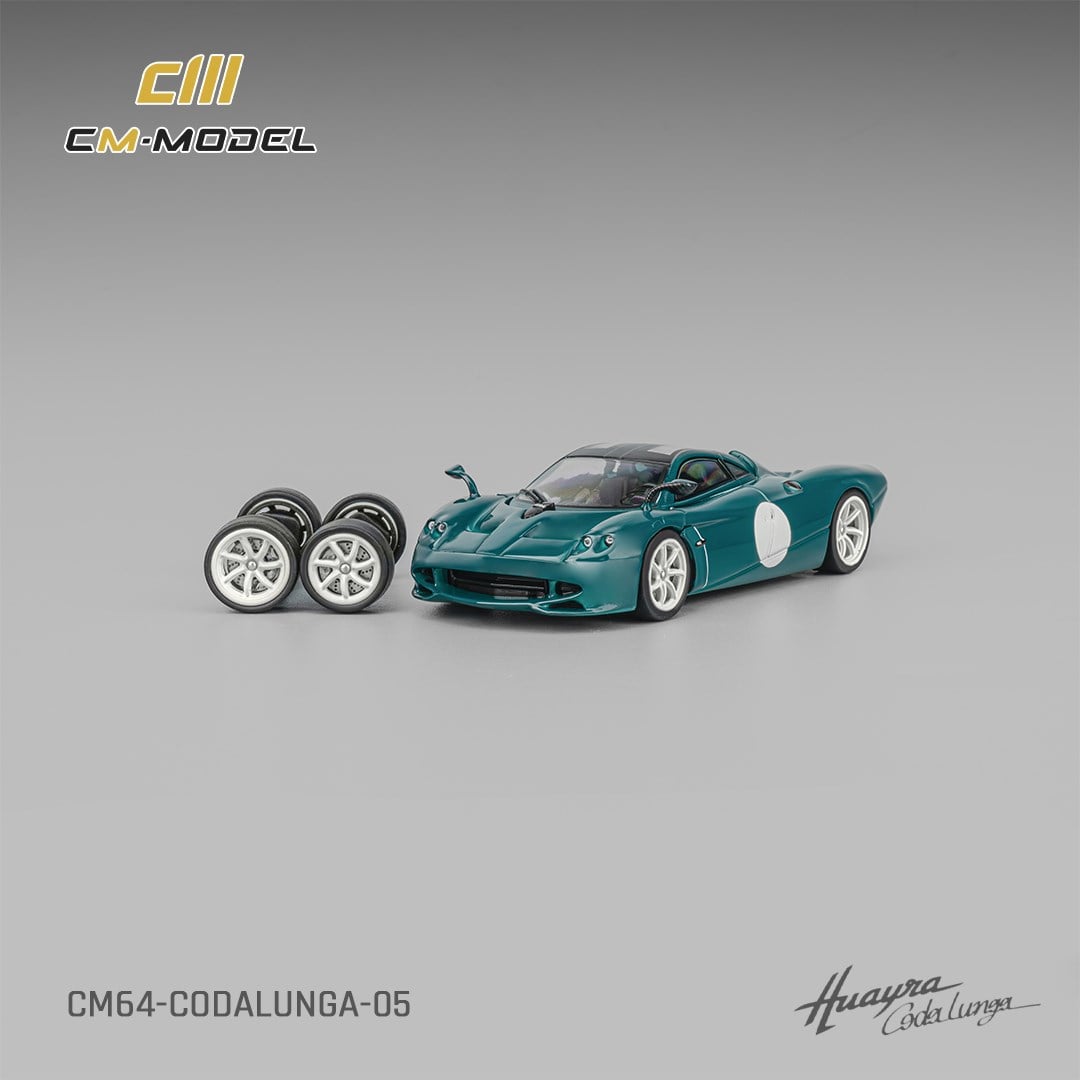CM Model Pagani Huayra Codalunga Green White Dot