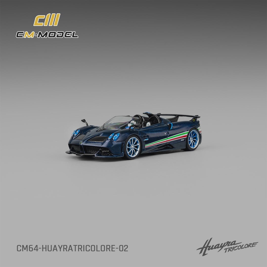 CM Model Pagani Huayra Tricolore Convertible Carbon Blue