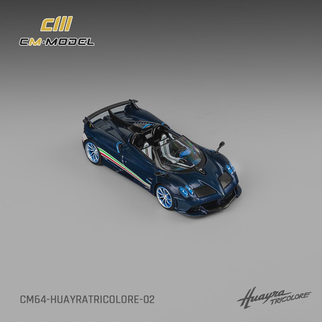 CM Model Pagani Huayra Tricolore Convertible Carbon Blue