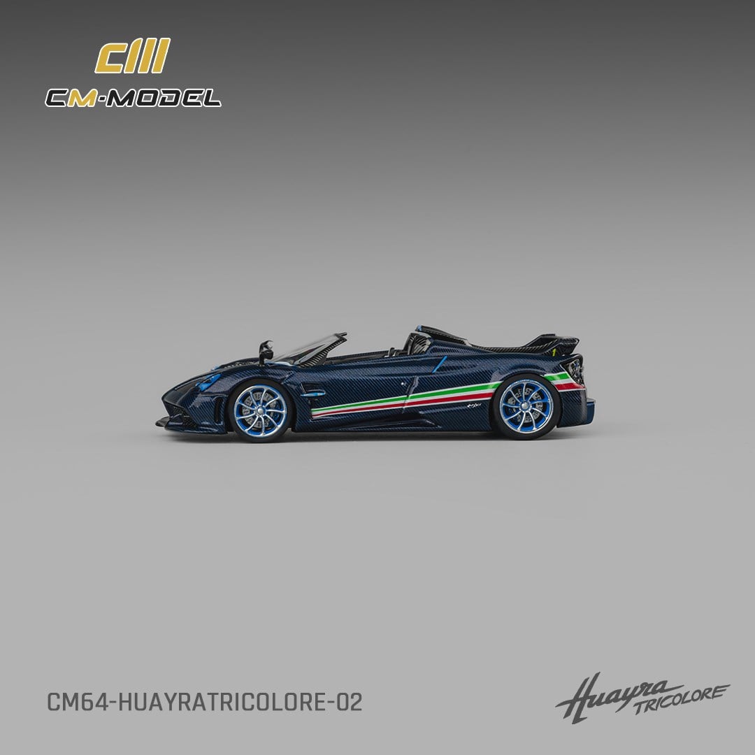 CM Model Pagani Huayra Tricolore Convertible Carbon Blue