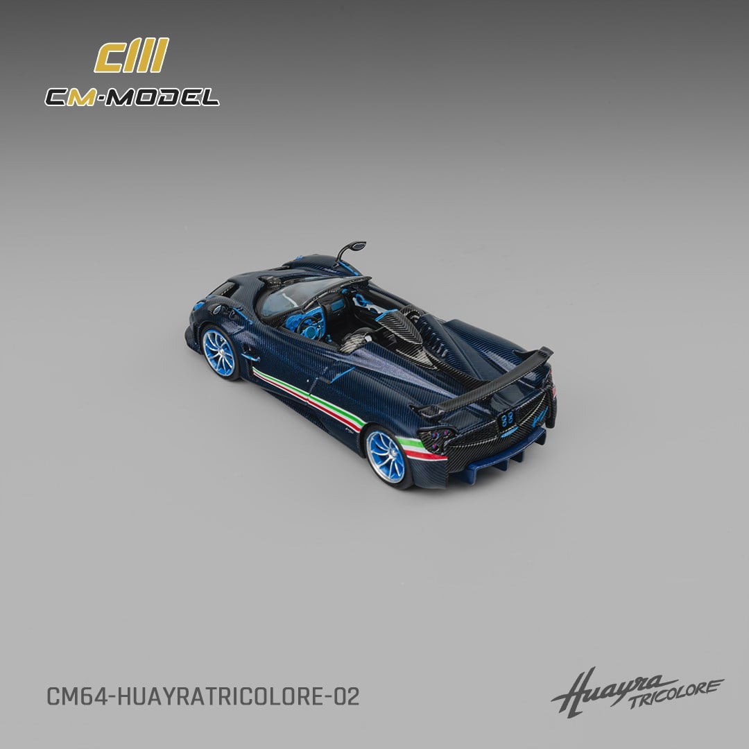 CM Model Pagani Huayra Tricolore Convertible Carbon Blue