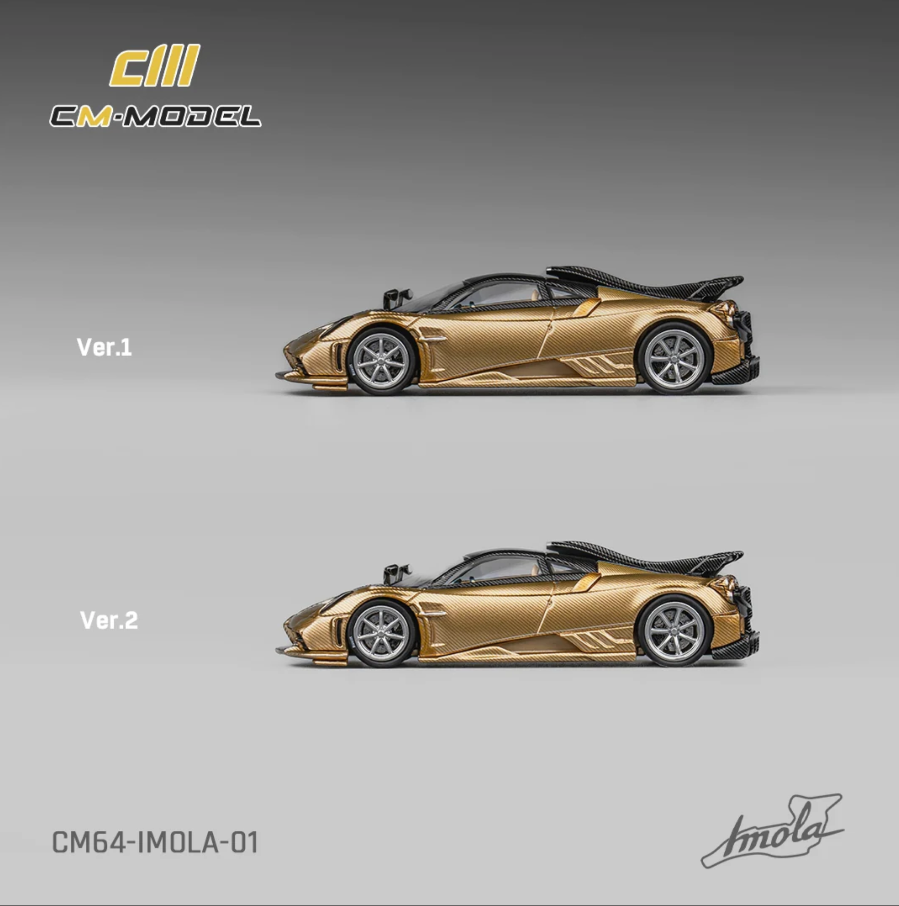 CM Model Pagani imola Gold Carbon