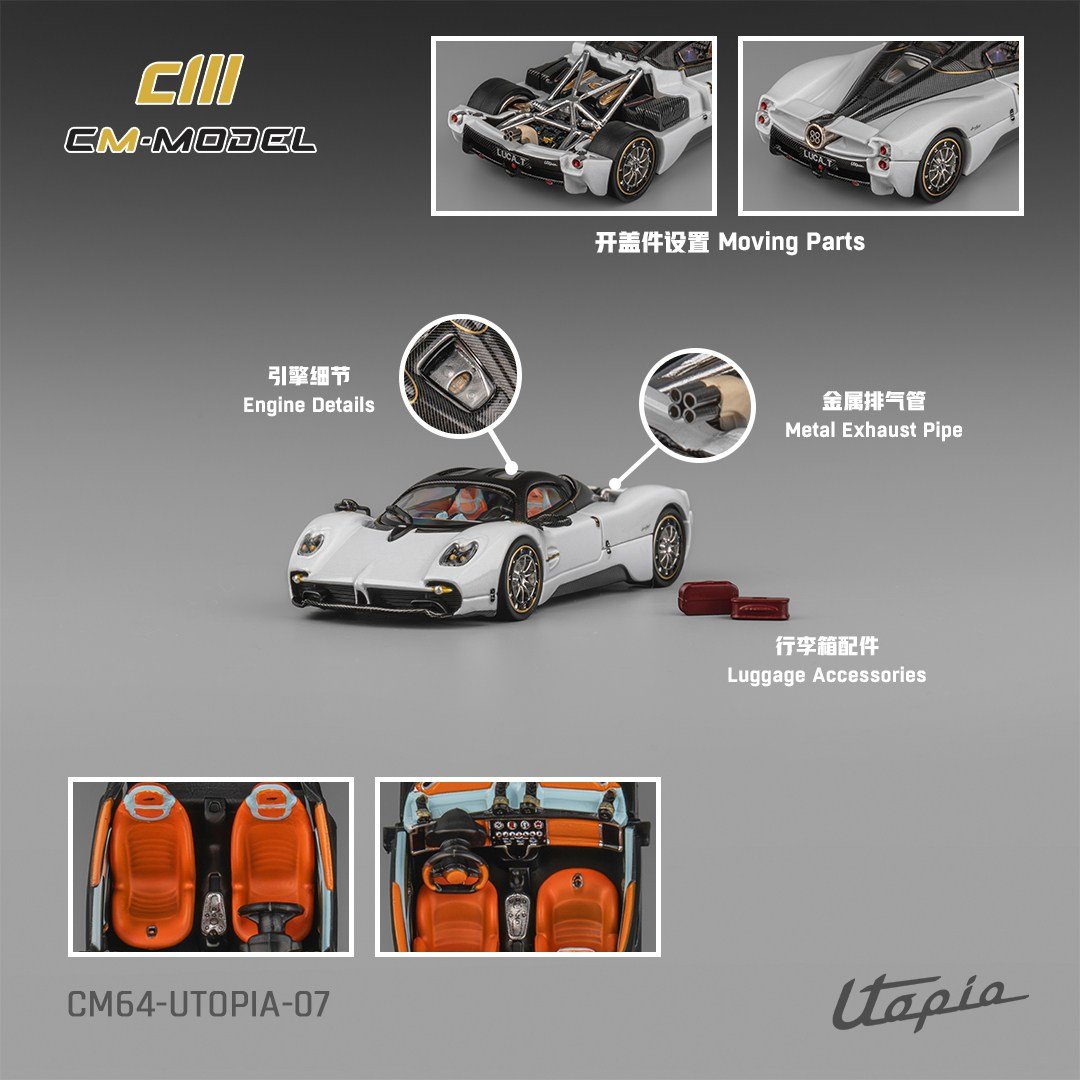 CM Model Pagani Utopia Pearl White