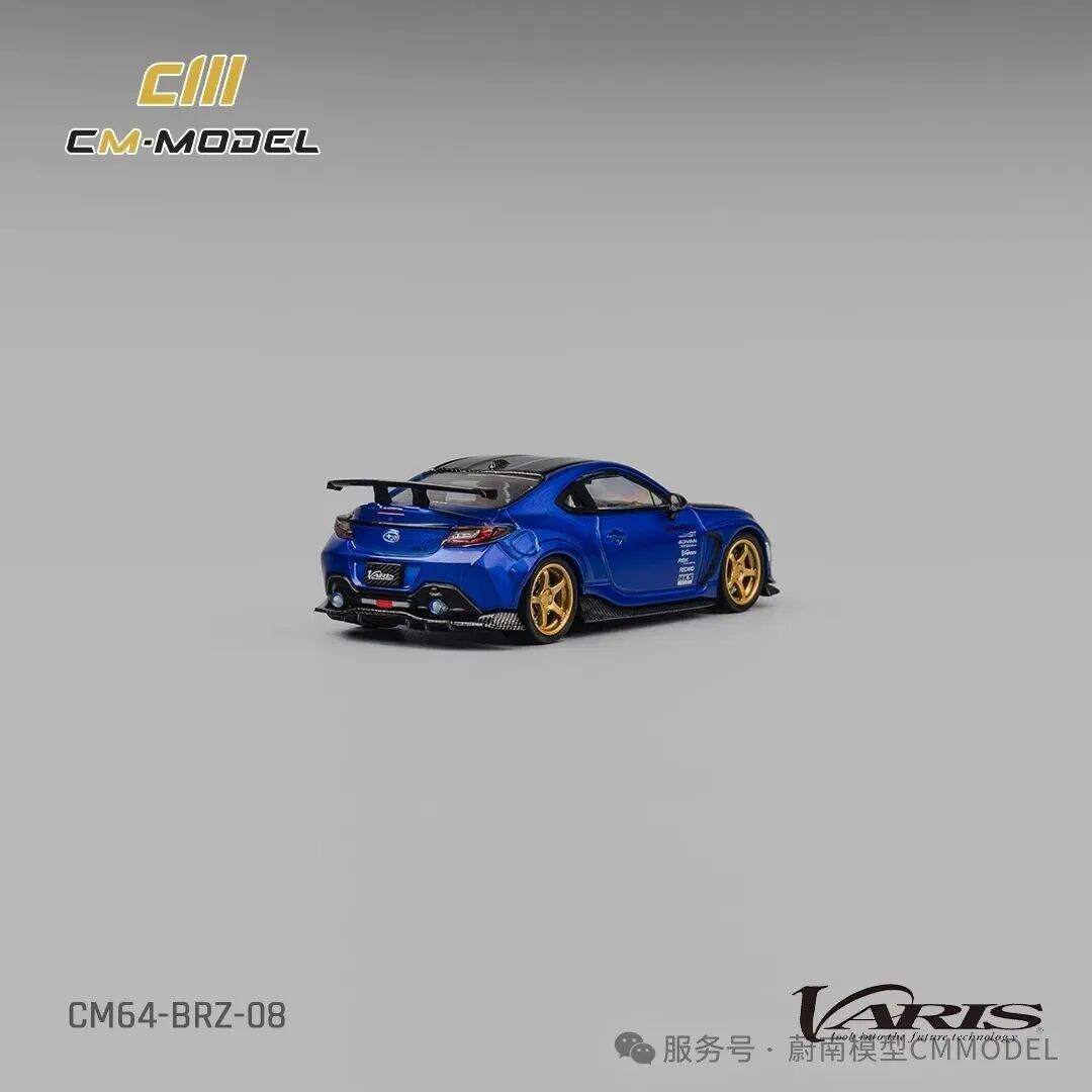 CM Model Subaru BRZ Varis Gray with Blue Carbon Fiber Roof
