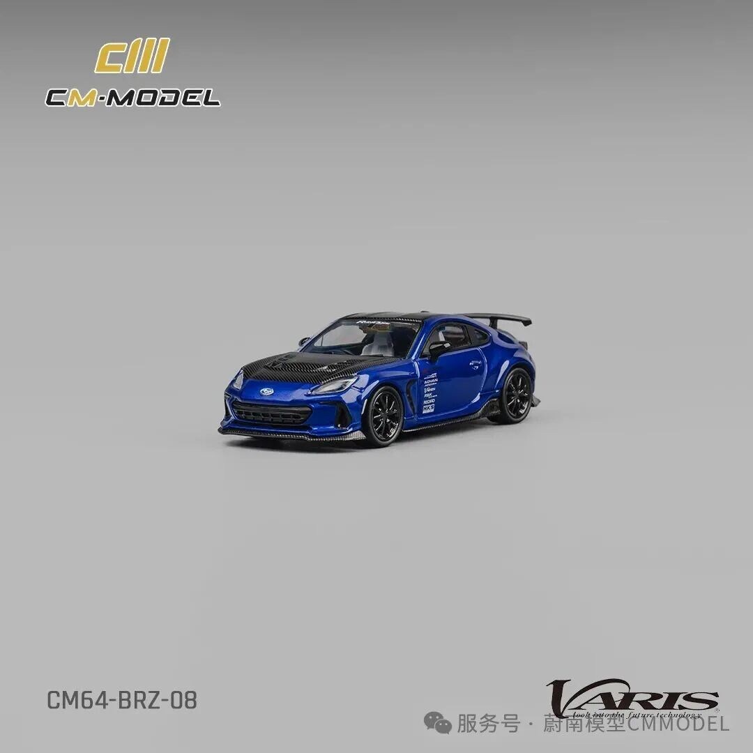 CM Model Subaru BRZ Varis Gray with Blue Carbon Fiber Roof