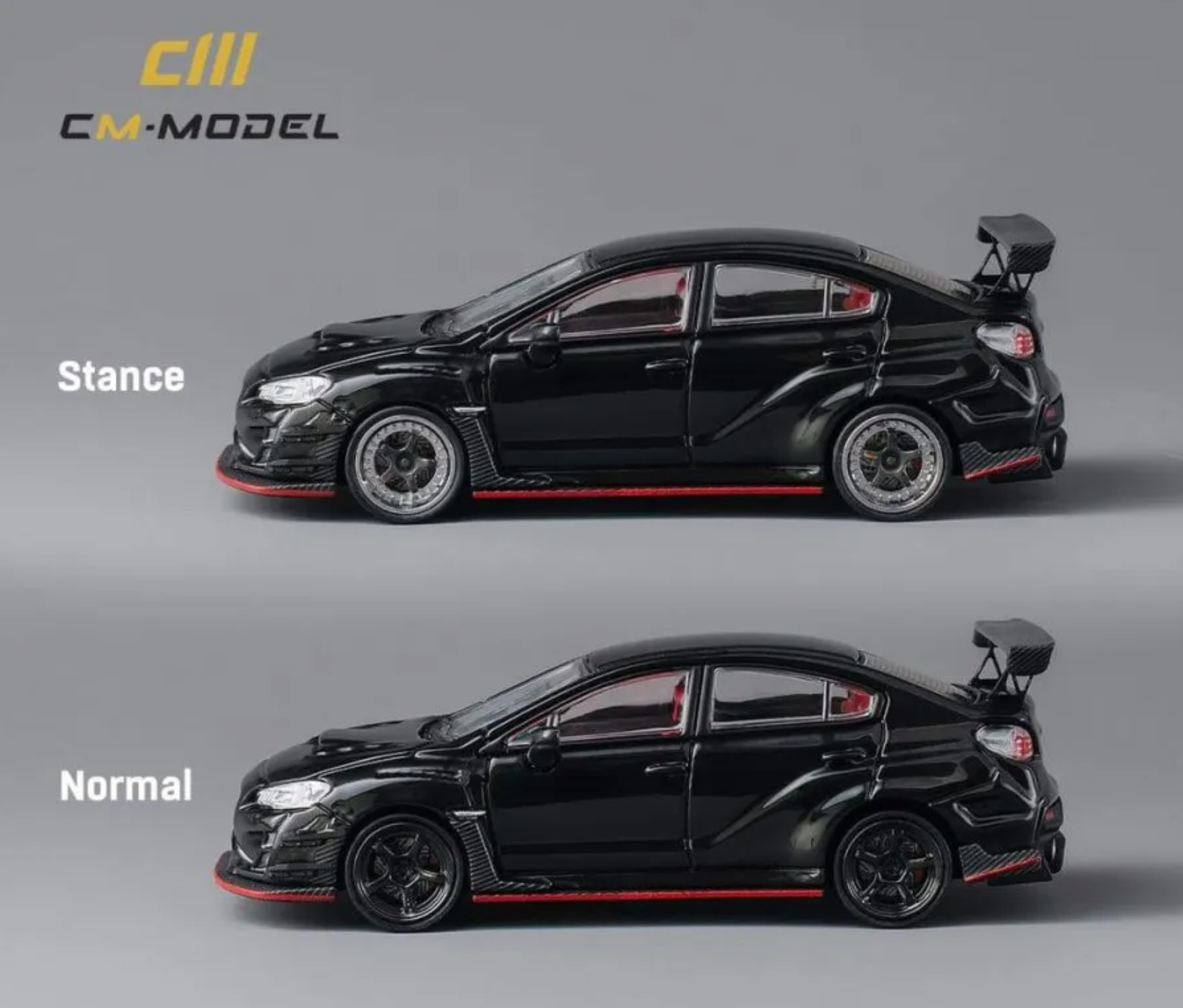 CM Model Subaru VAB WRX Sti S4 Wide Body Kit Black Flat S03