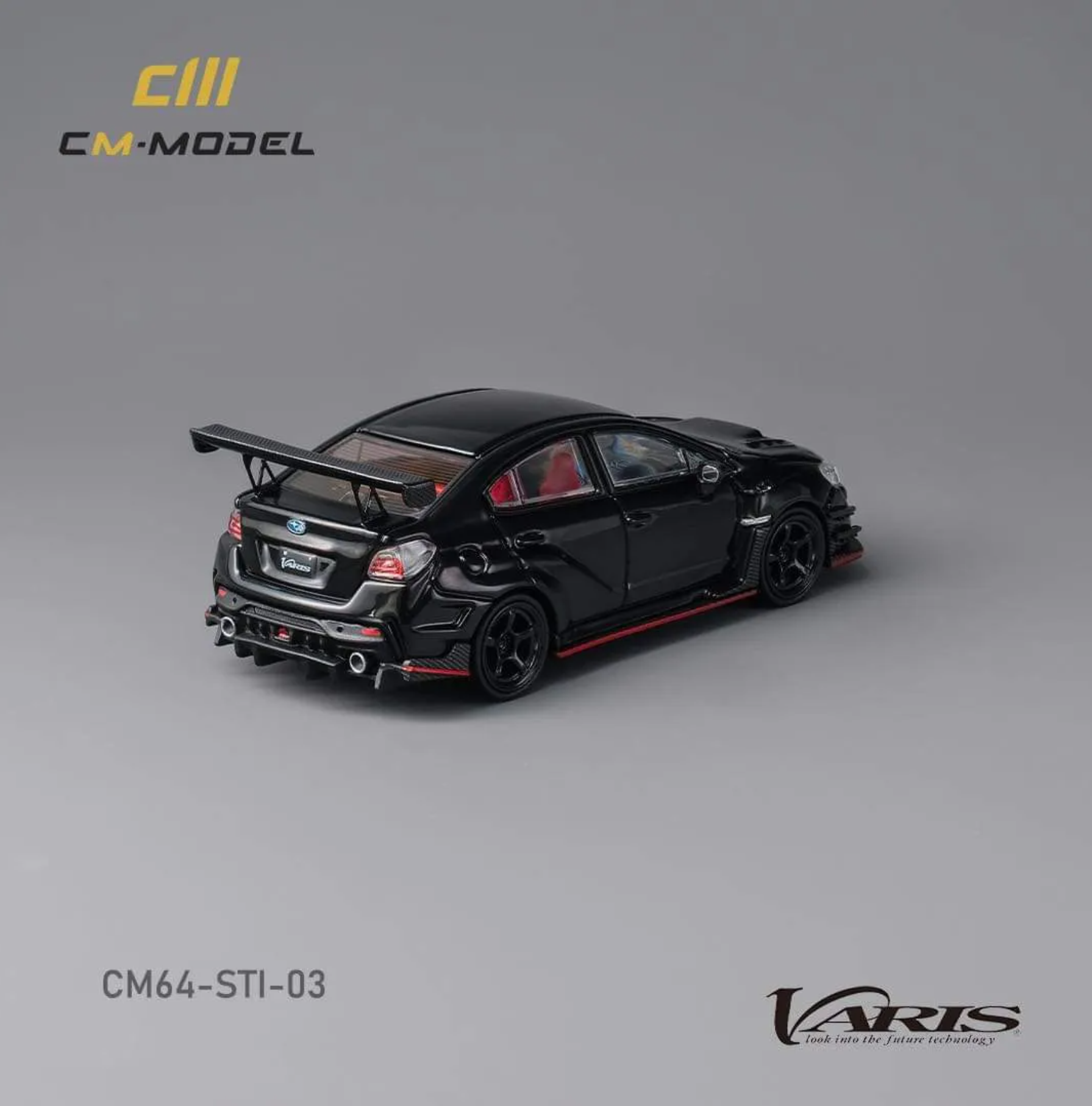 CM Model Subaru VAB WRX Sti S4 Wide Body Kit Black Flat S03