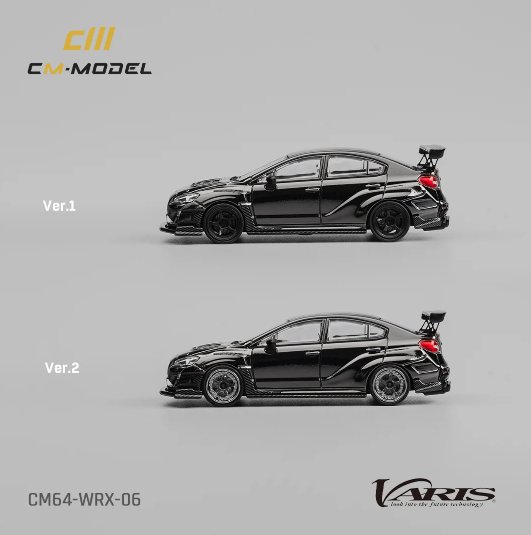 CM Model Subaru VAB WRX Sti S4 Wide Body Kit Chrome Black Dodiq S06