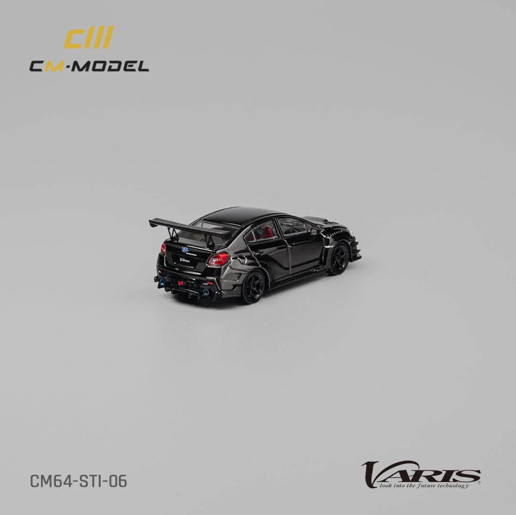 CM Model Subaru VAB WRX Sti S4 Wide Body Kit Chrome Black S06