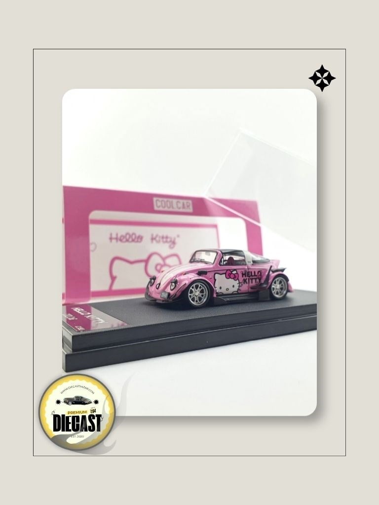 Cool Car Volkswagen Beetle Sport Hello Kitty Pink