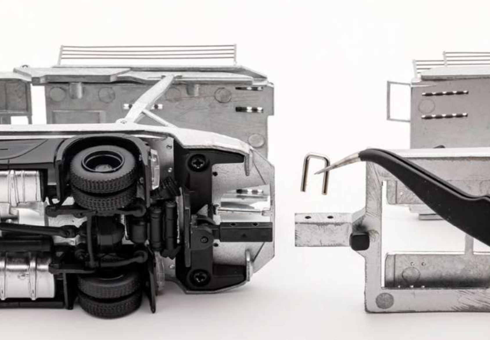 GCD Mercedes AMG Actros Gigaspace 4x2 Sattelzugmaschine Araç Taşıyıcı Silver