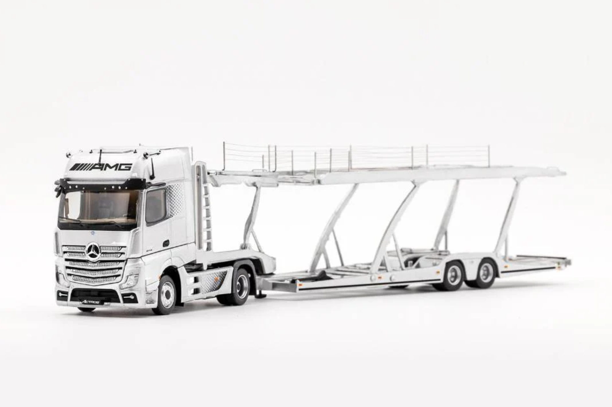GCD Mercedes AMG Actros Gigaspace 4x2 Sattelzugmaschine Araç Taşıyıcı Silver