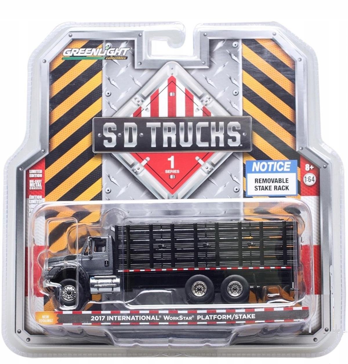 Greenlight 2017 international WorkStar Platform Stake Truck Black