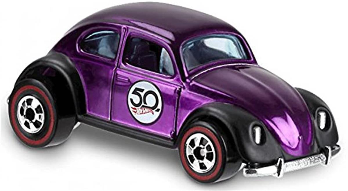 Hot Wheels 1/64 Volkswagen Coccinelle - 50th Redline (Violet, édition Anniversaire)
