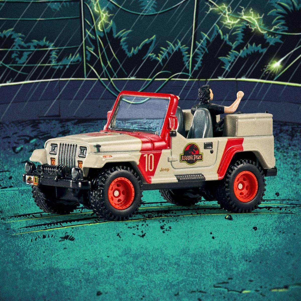 Hot Wheels Collectors Hot Wheels Jurassic Park Jeep Wrangler & Dr. Ian Malcolm
