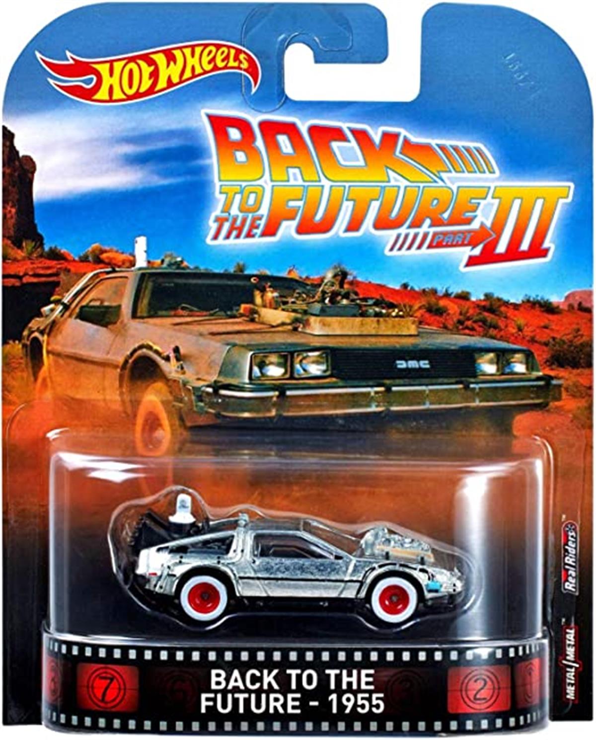 Hot Wheels Delorean Time Machine Back to the Future III 1955 Retro