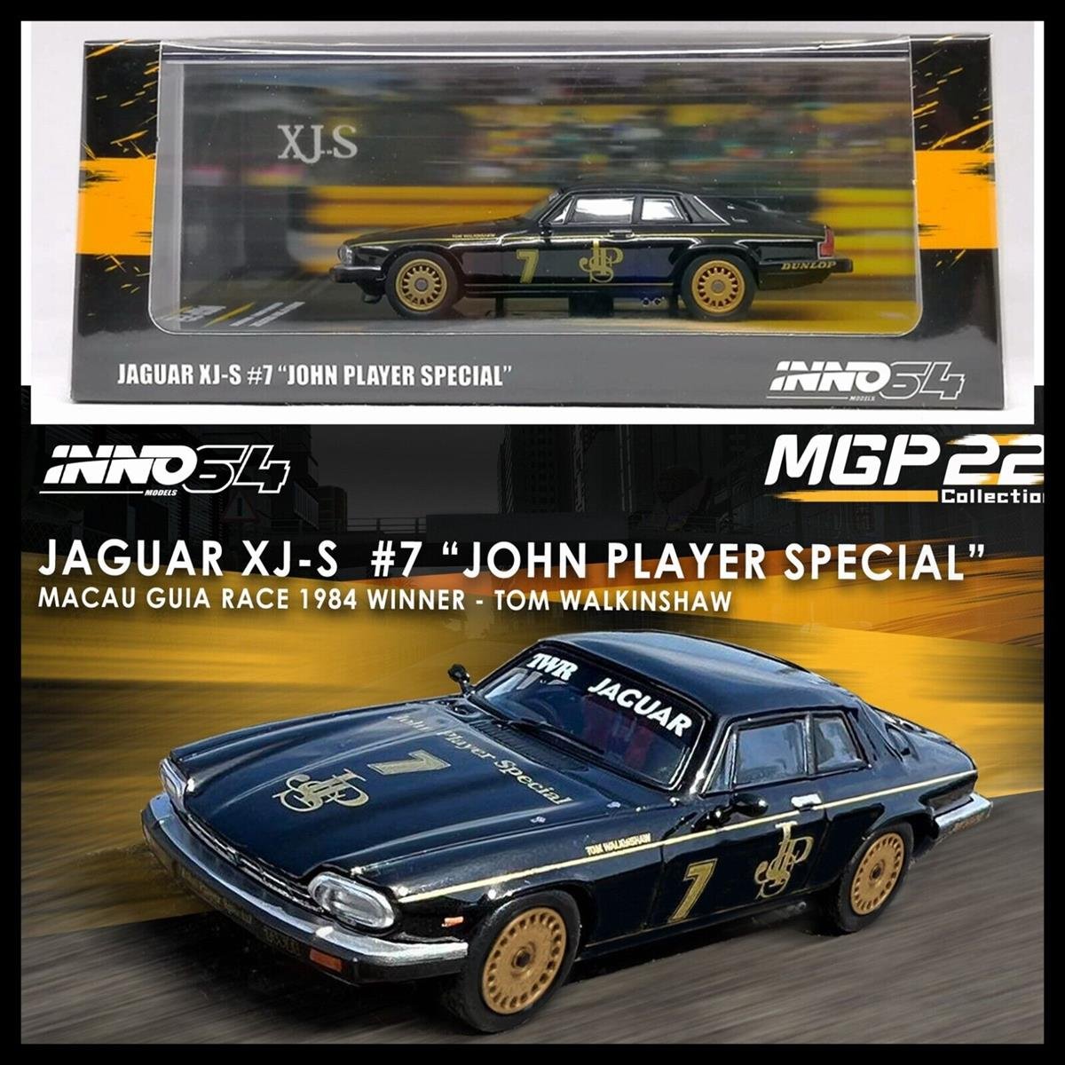 İNNO64 Jaguar XJ-S #7 John Player Special Macau Guia Race 1984 Winner Tom Walkinshaw