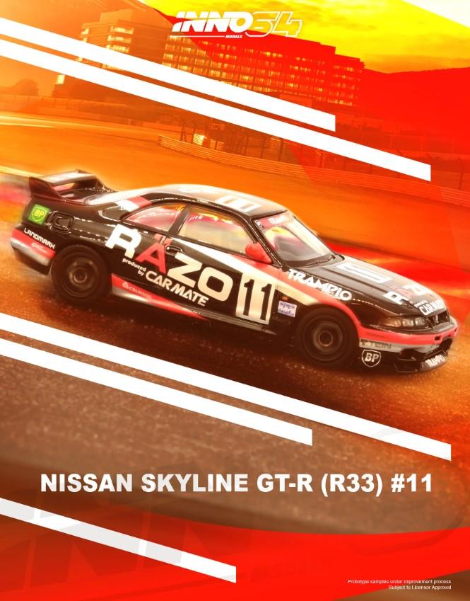 İNNO64 Nissan Skyline GT-R R33 #11 RAZO TRAMPIO N1 SUPER ENDURANCE Series Sendan Highland 1995 Winner