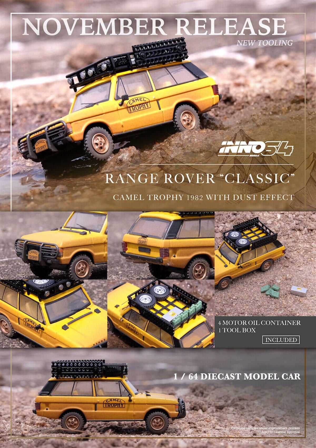 İNNO64 Range Rover Classic Camel Trophy Dust Effect