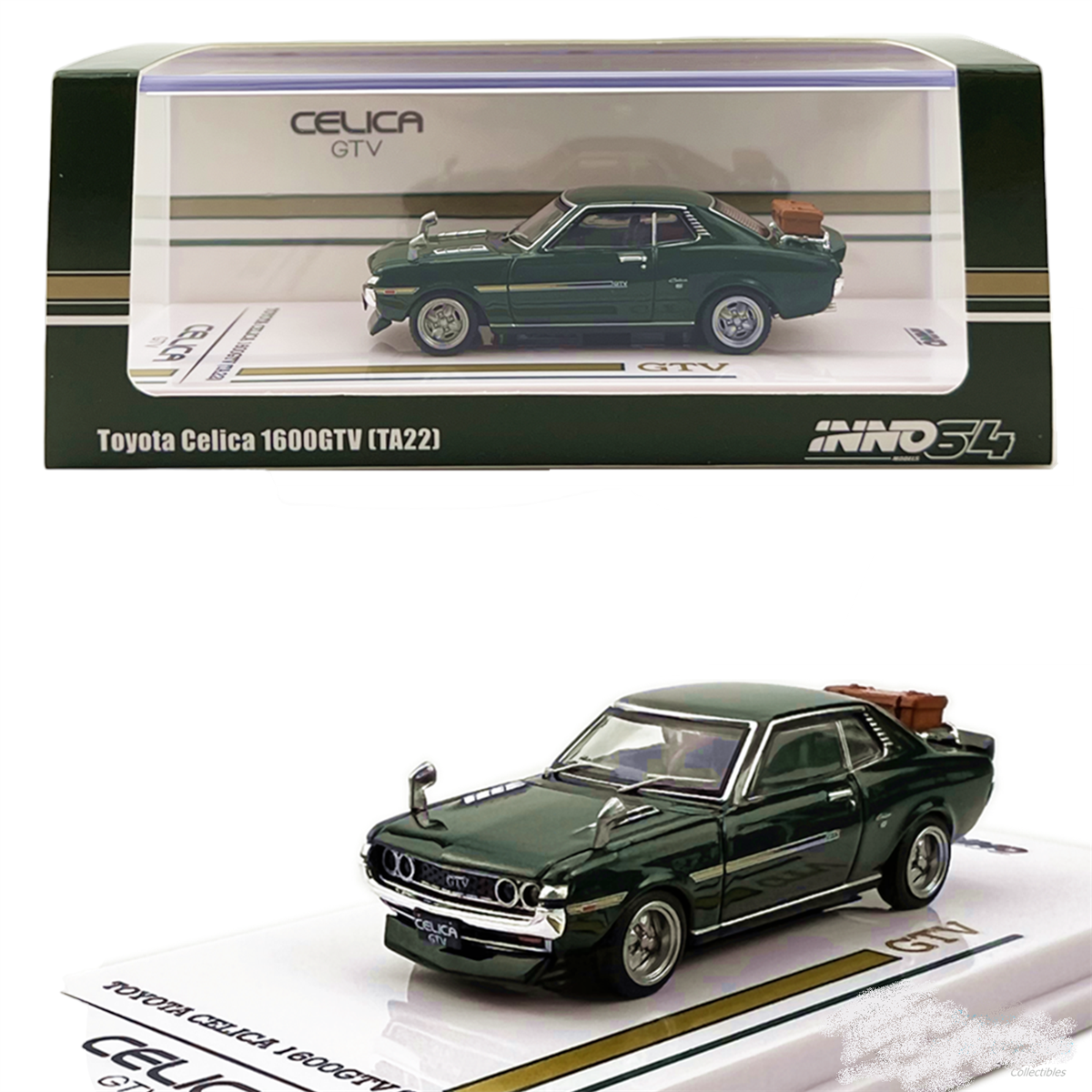 İNNO64 Toyota Celica 1600GTV (TA22) Green With Luggage